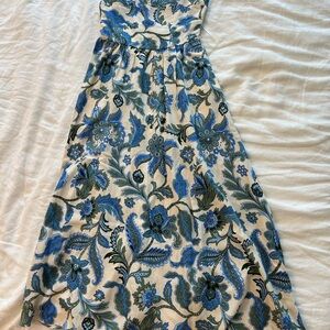 Floral Blue and Green Dress